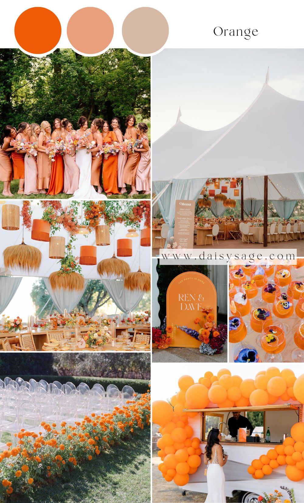 Orange wedding color trend idea