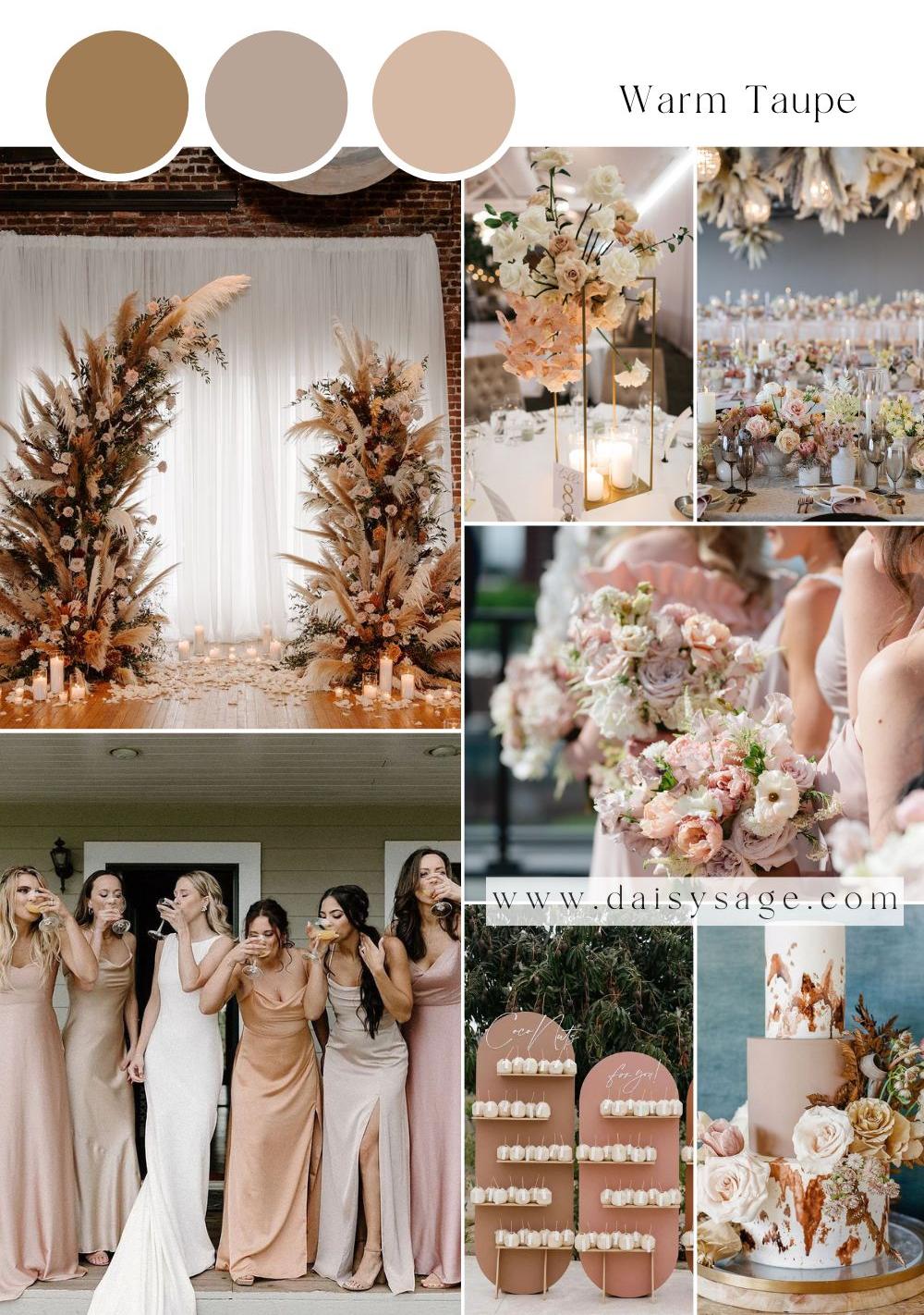 Warm Taupe wedding color idea