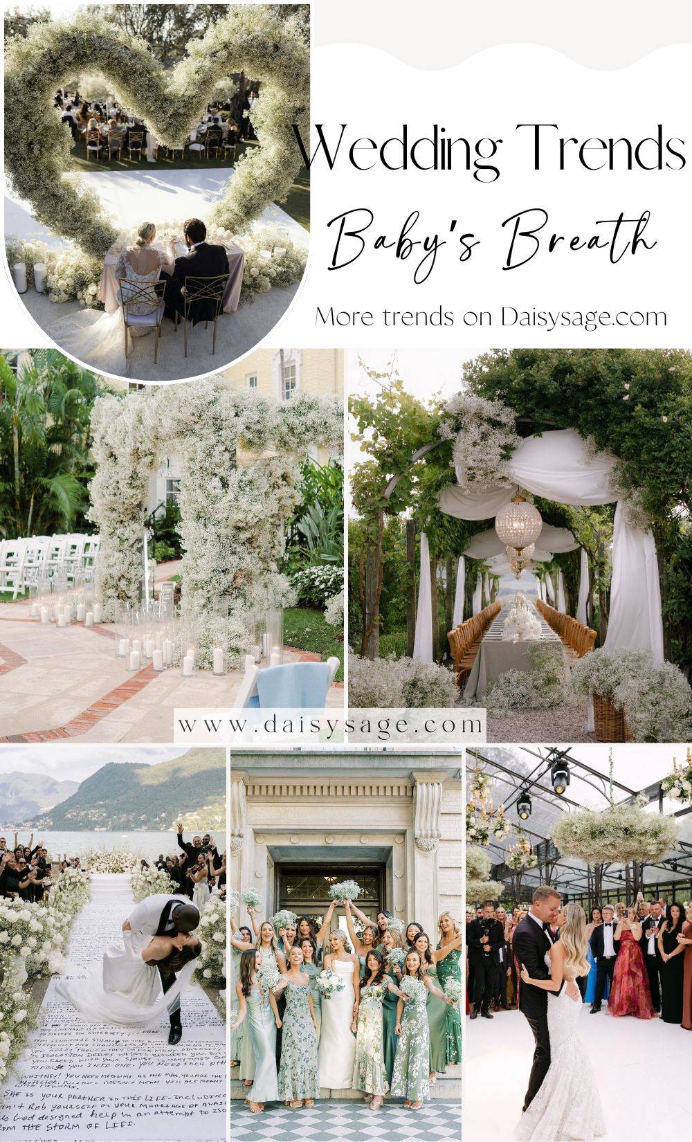 wedding trends Baby’s Breath wedding decor ideas