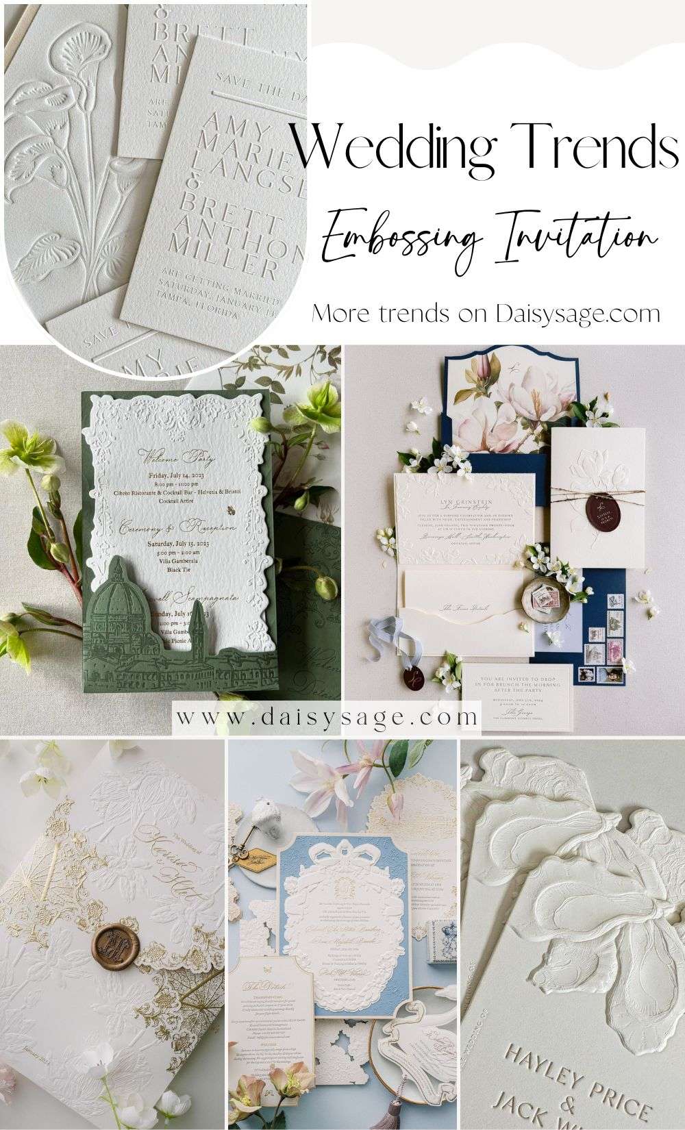 wedding trends Embossing Wedding Invitations