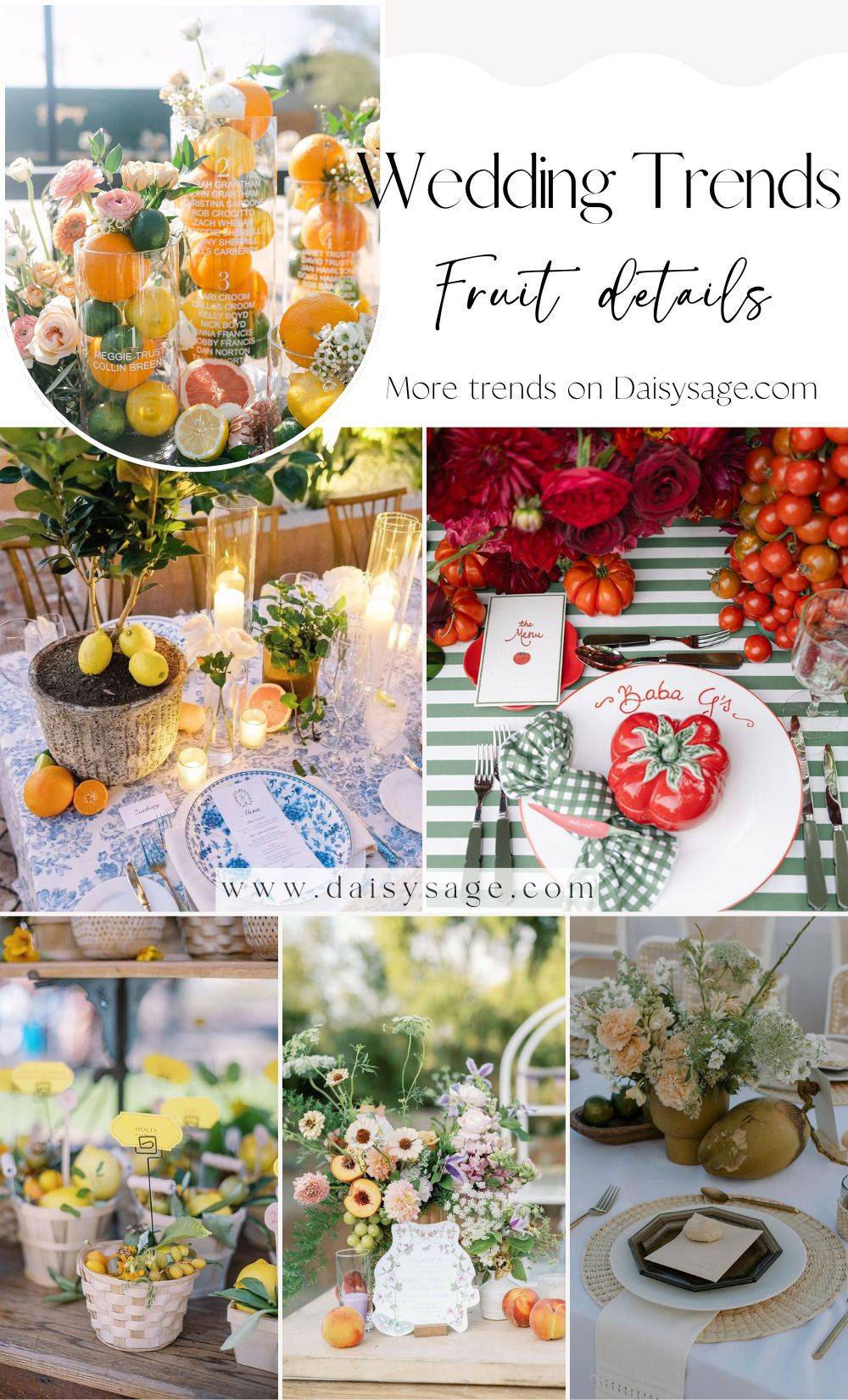 wedding trends Fruit details