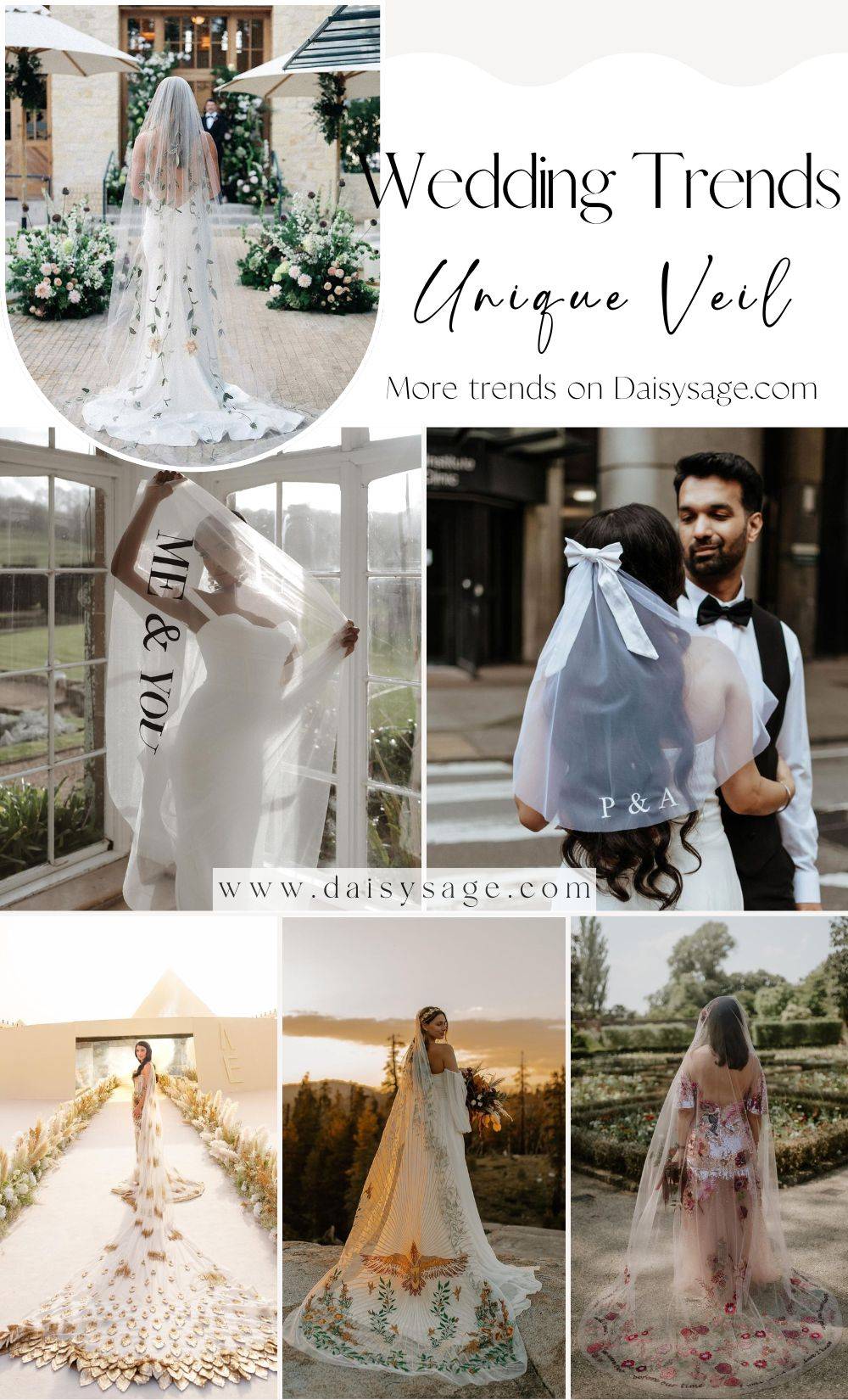 wedding trends unique wedding veil