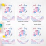 Acrylic Blue and Pink Acrylic Gender Reveal Invitation DSBGR14-3