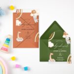 Aesthetic Watercolor gender neutral rainbow acrylic baby shower invitation DSBW016