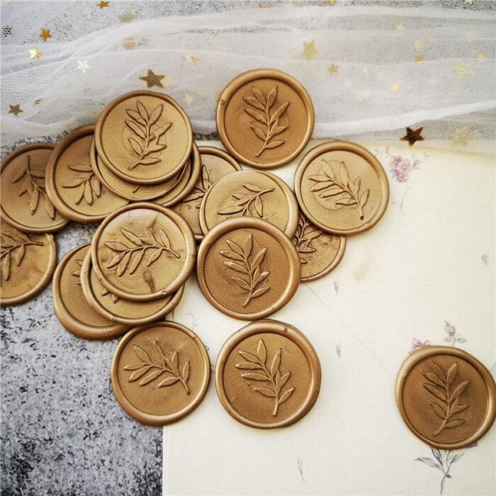 Bronze Foliage Self Adhesive Wax Seal Sticker DSWAXXZ03