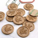 Bronze Rosemary Botanical Self Adhesive Wax Seal Sticker DSWAXXZ02