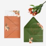 Terracotta Floral Boho Perspex Bridal Shower Invitation DSBS016