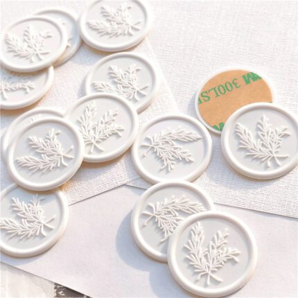 White Rosemary Botanical Wax Seal Sticker DSWAXXZ02