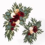 burgundy Artificial Flower Arrangement for Wedding Sign & Arch Backdrop