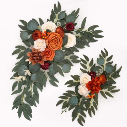 terracotta Artificial Flower Arrangement for Wedding Sign & Arch Backdrop