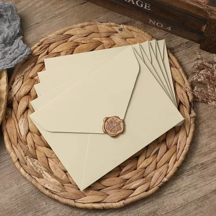 250gsm Beige Matte Euro Flap Wedding Envelopes3