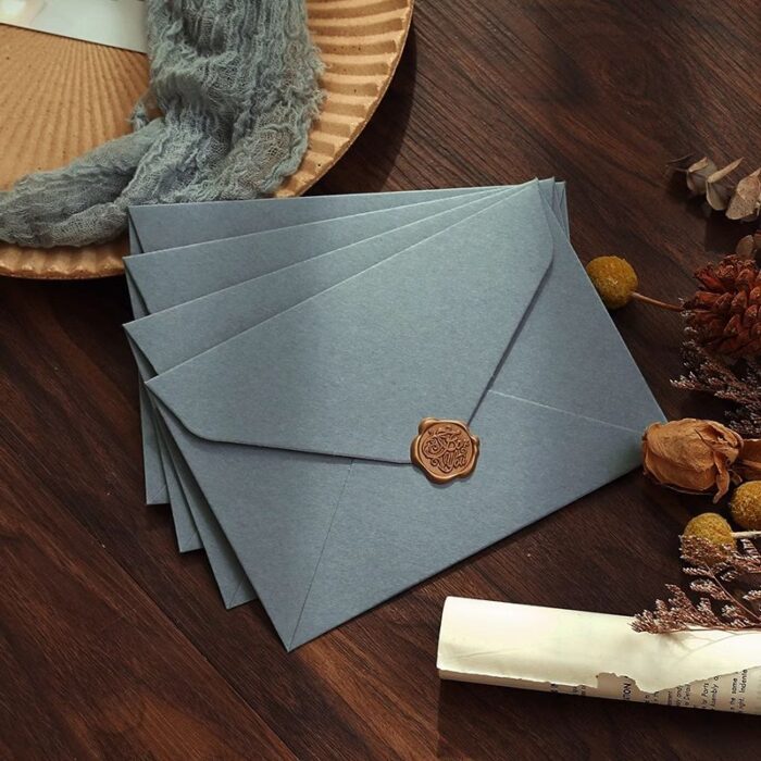 250gsm Blue-Grey Matte A7 Euro Flap Envelopes3