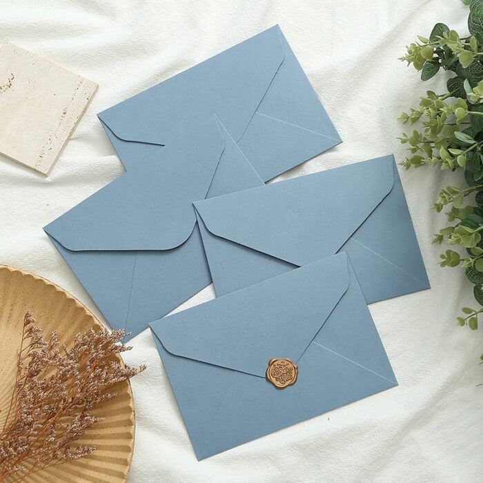 250gsm Dusty Blue Matte A7 Euro Flap Envelopes2