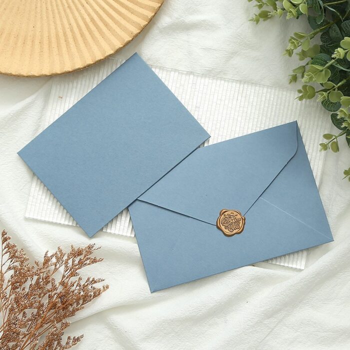 250gsm Dusty Blue Matte A7 Euro Flap Envelopes3