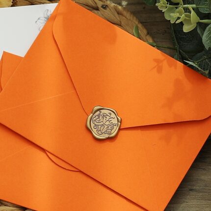250gsm Orange Matte A7 Euro Flap Envelopes2