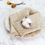 Cream Cotton Wedding Napkins with Fringe DSNA03