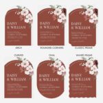 Bohemian Rust Arch Acrylic Wedding Invitation DSF001-3