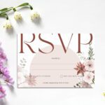 Bohemian Rust Arch Acrylic Wedding Invitation RSVP DSF001-4