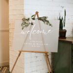 Elegant Simple Frosted Acrylic Wedding Welcome Sign DSWS01