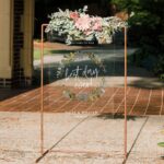 Greenery Wreath Clear Acrylic Wedding Welcome Sign DSWS15-3