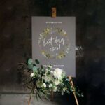 Greenery Wreath Frosted Acrylic Wedding Welcome Sign DSWS15-4