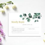 Greenery and Gold Wedding Invitation RSVP DSF011-4