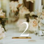 Minimalist Clear Acrylic Wedding Table Place Card DSTN01-2