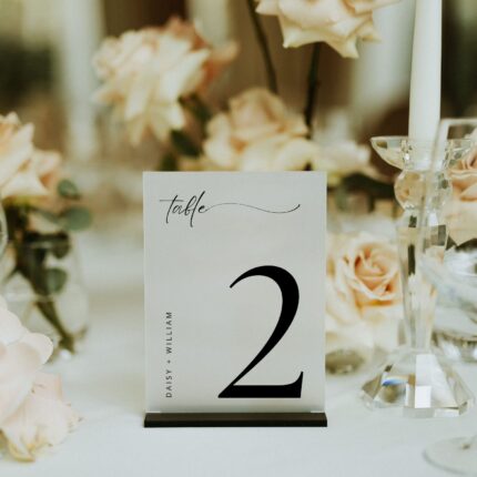 Minimalist Frosted Acrylic Wedding Table Place Card DSTN01
