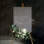 Modern Minimalist Frosted Acrylic Welcome Sign for Wedding DSWS04-3