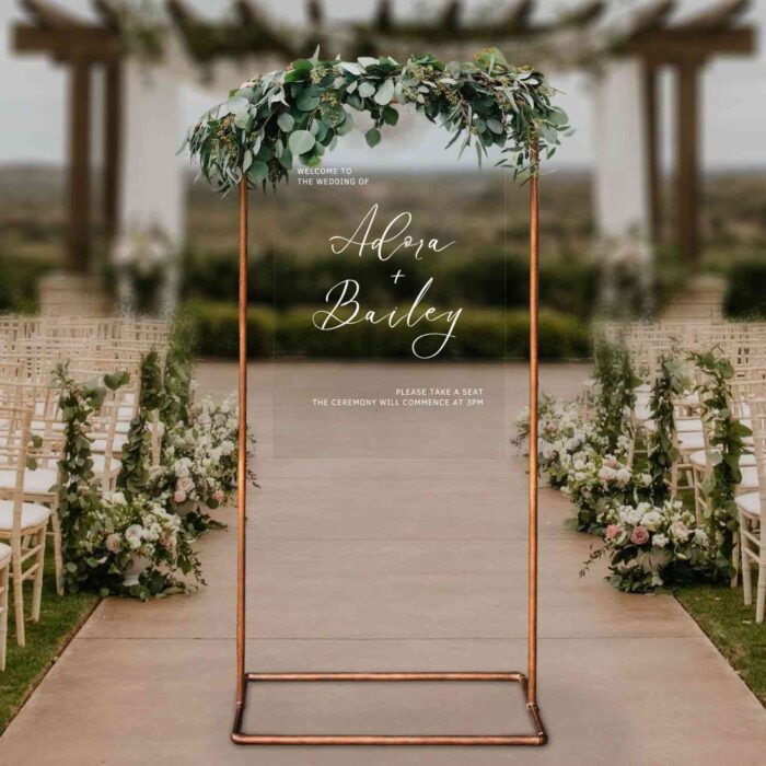 Please Take A Seat Clear Acrylic Welcome Sign for Wedding DSWS24