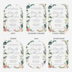 Secret Garden Flowers and Birds Acrylic Wedding Cards DSF033-3