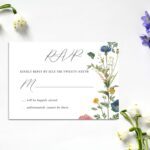 Secret Garden Flowers and Birds Acrylic Wedding Cards RSVP DSF033-4