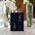 Simple Black Acrylic Wedding Table Number Sign Card DSTN04