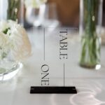 Simple Clear Acrylic Wedding Table Number Sign Card DSTN04