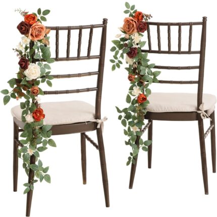 Terracotta Wedding Chair Decoration Flowers for Aisle and Reception DSAD02
