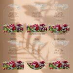 Watercolor Burgundy Flowers Acrylic Wedding Invitation DSF012-3