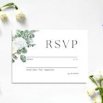 White Roses and Sage Green Leaves Acrylic Wedding Invitation RSVP DSF002-4