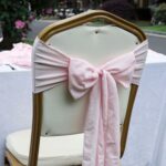 Glossy Blush Cotton-Linen Wedding Chair Sashes DSCD02