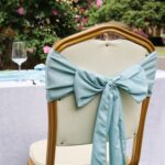 Glossy Light Dusty Blue Cotton-Linen Wedding Chair Sashes DSCD02_2