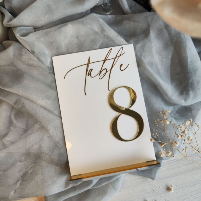 Gold 3D Letter Wedding Table Number DSTN05