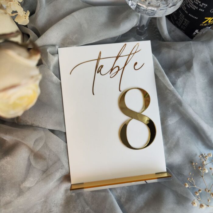 Gold 3D Letter Wedding Table Number DSTN05_2