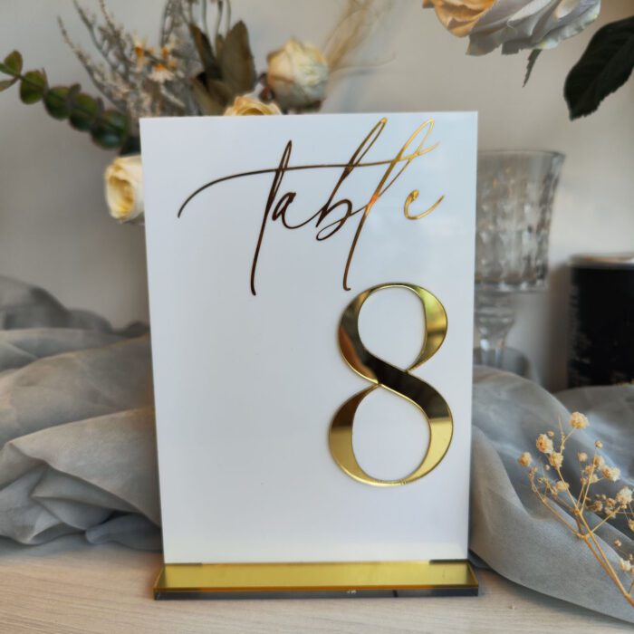 Gold 3D Letter Wedding Table Number DSTN05_3