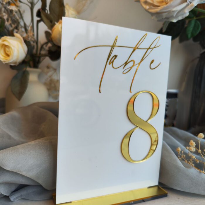 Gold 3D Letter Wedding Table Number DSTN05_4