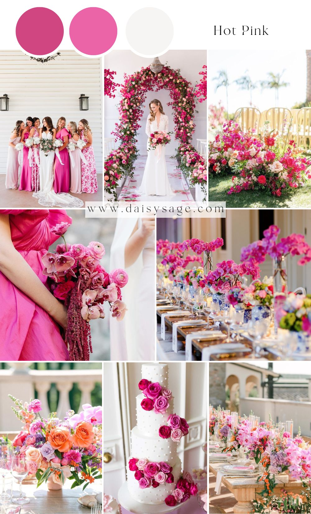 Hot pink wedding color trend idea