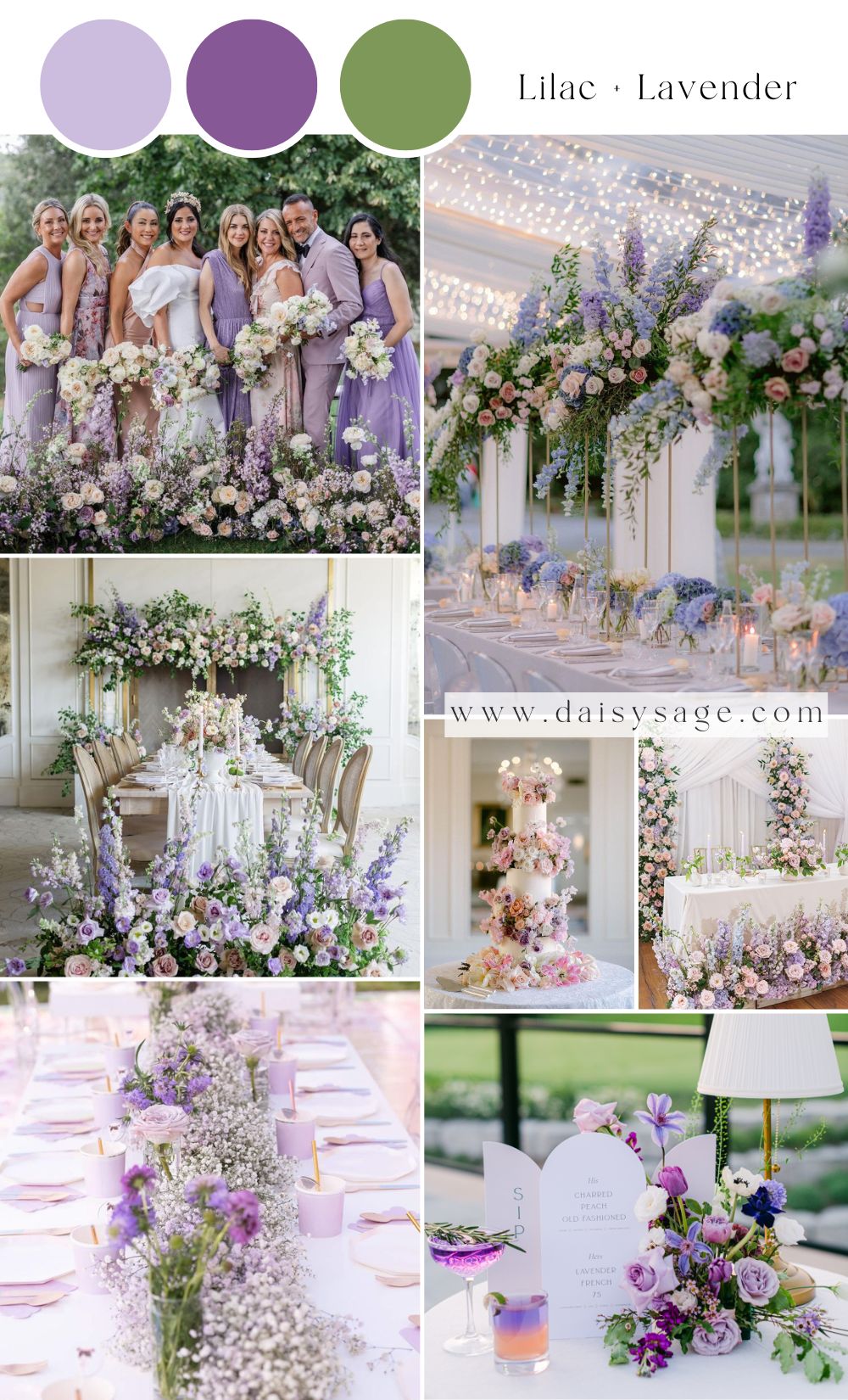 Lilac and lavender wedding color trend idea